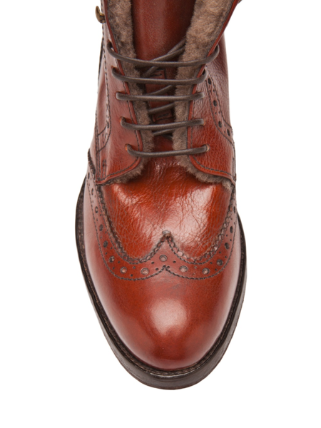 Мужские кожаные ботинки на меху